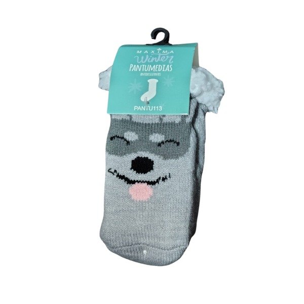 Producto - Medias pantumedias Bebé gris con perrito