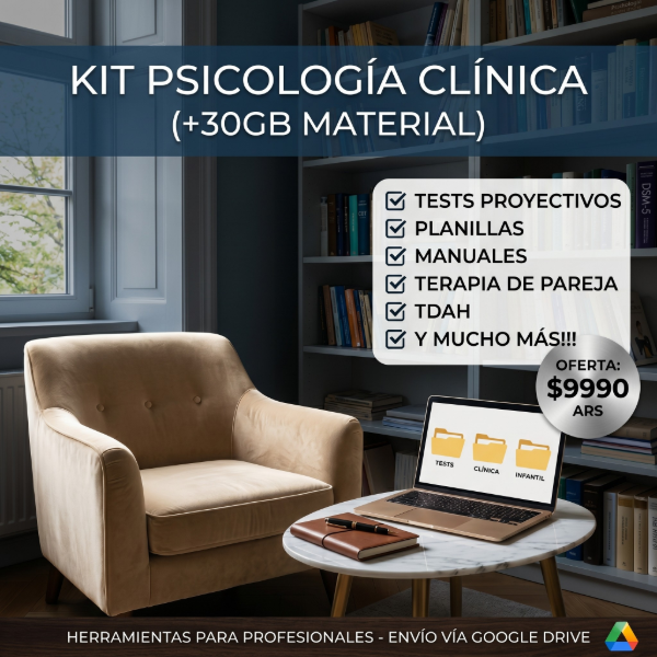 Producto - N17: PSICOLOGIA CLINICA KIT +40 CARPETAS (+30gb DE LIBROS, TESTS, Y MUCHO MAS)!