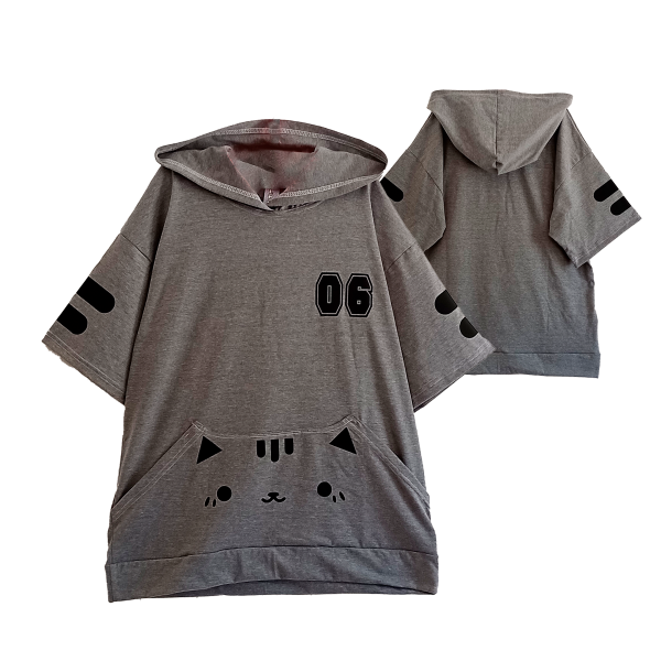 Producto - Remera Gatito Pocket Nyan gris Moda Kawaii - 2
