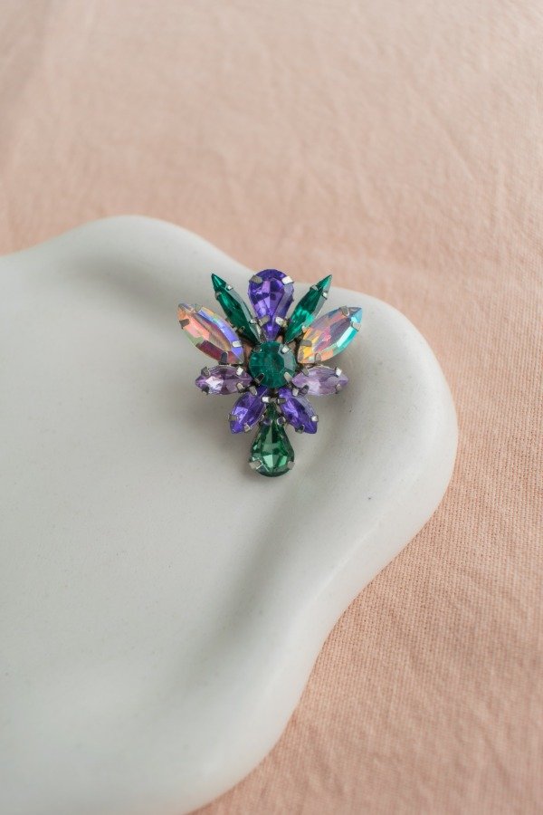 Producto - Pin CARLOTA . verde y violeta - 0