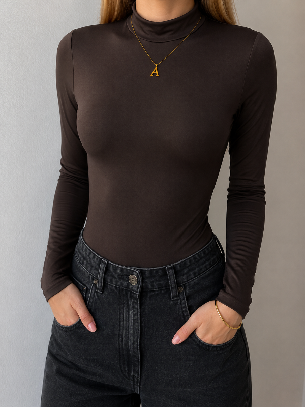 Producto - Body modal soft media polera / CHOCOLATE
