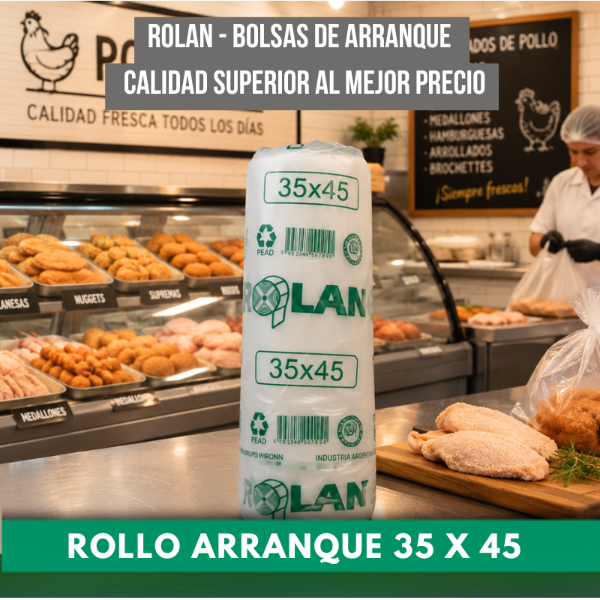 Producto - Rollo de Bolsas Arranque Transparentes 35 x 45 cm