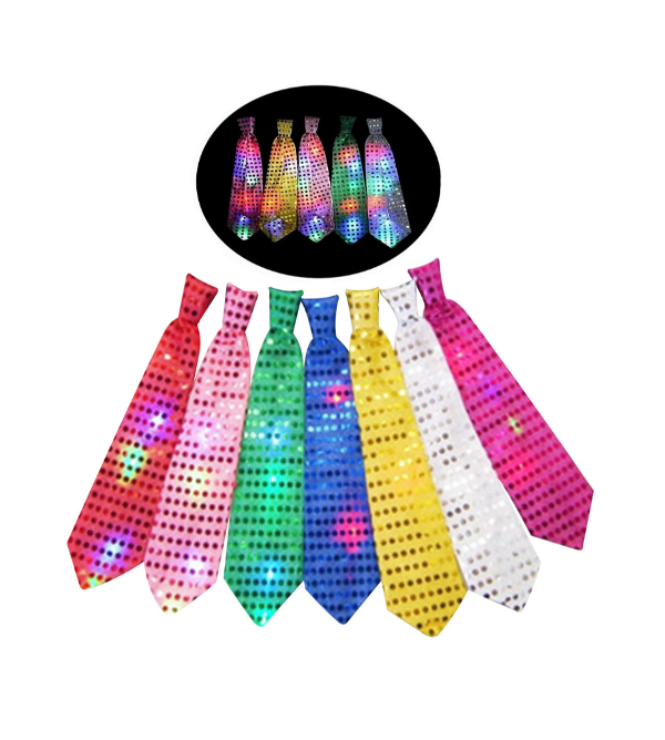 Producto - Corbata lentejuela con luz