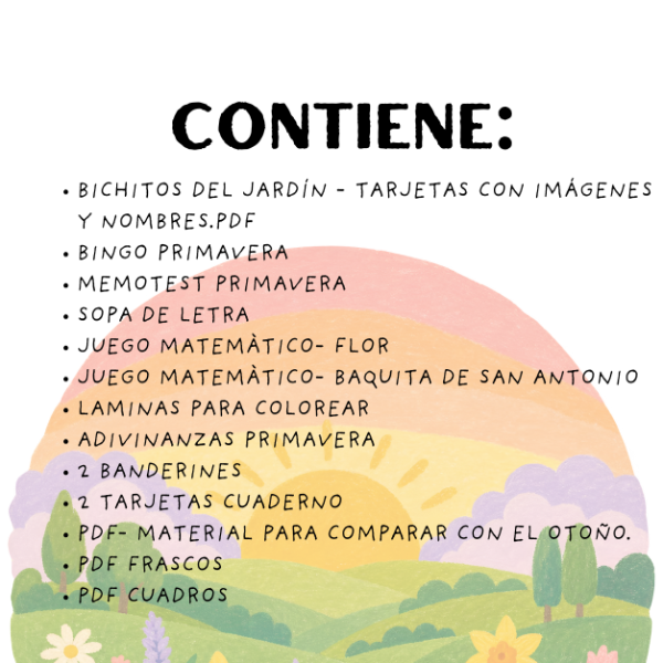 Producto - MEGA PACK RECURSERO- PRIMAVERA - 2