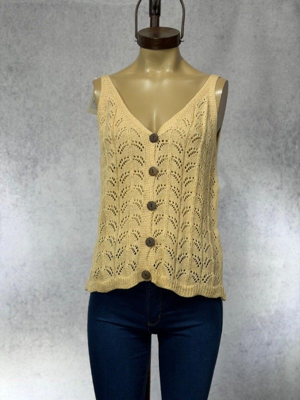 Producto - CHALECO BETIA BEIGE HILO TEJIDO - 0