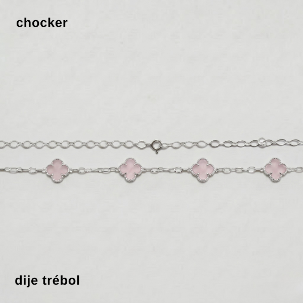 Producto - CHO #FP - Chocker trébol de plata (DOLAR)