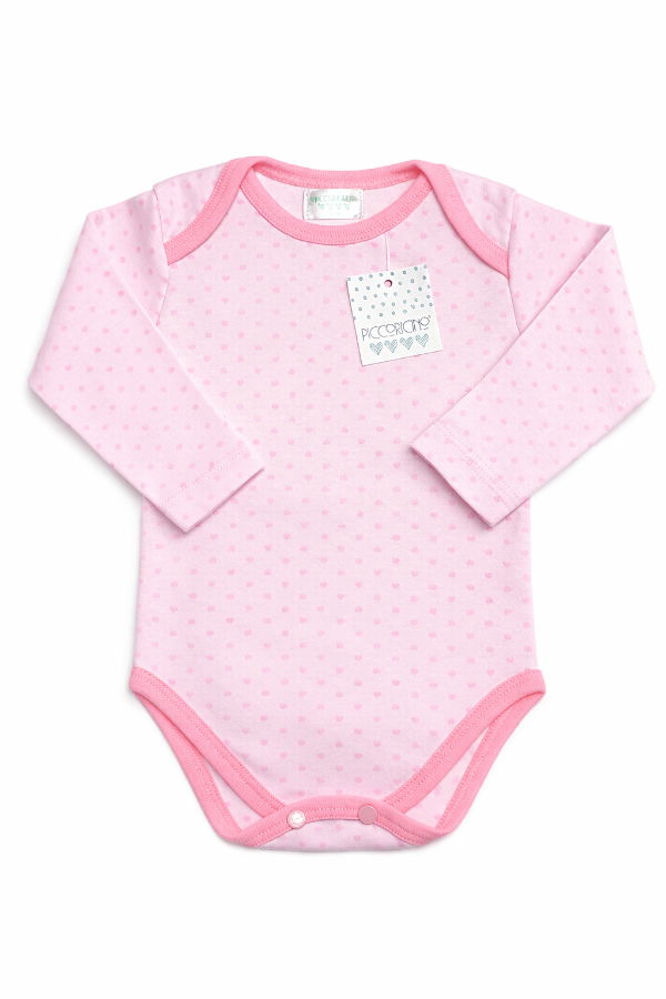 Producto - Body interlock rosa relieve corazones