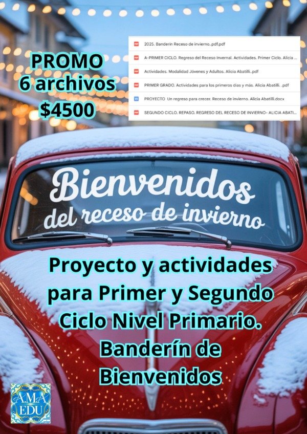 Producto - Pack REGRESO DE LAS VACACIONES DE INVIERNO