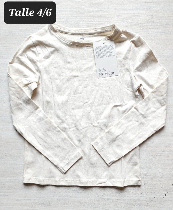 Producto - Remera manga larga HyM talle 4/6 cruda