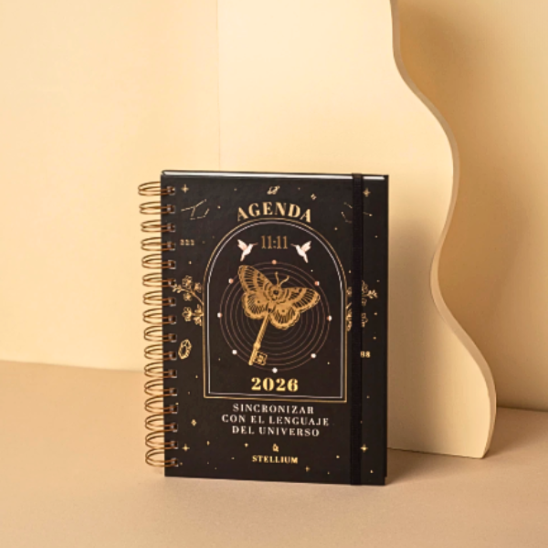 Producto - Agenda 11:11- Negra y Dorado