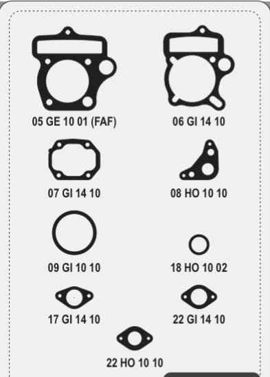 Producto - JUNTAS DE CABEZAL (CON ORING) MONDIAL RV 125 (VARIAS, LEER DESCRIPCION) - ALFA