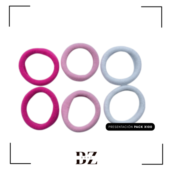 Producto - COLITAS TOALLA X 100 EN BOLSA COLOR BLANCO Y ROSA 1781-5