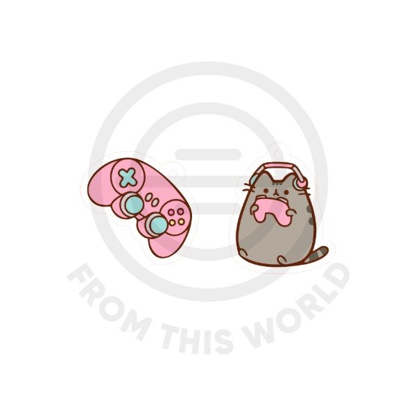Producto - Aros - Pusheen gamer