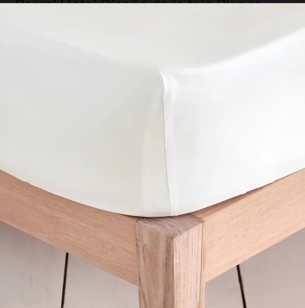 Producto - Sabana Ajustable Queen Size 180 Hilos Percal Hotel Diseño de la tela Blanco