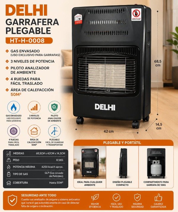 Producto - Estufa Garrafera Delhi HT-0008 - 2