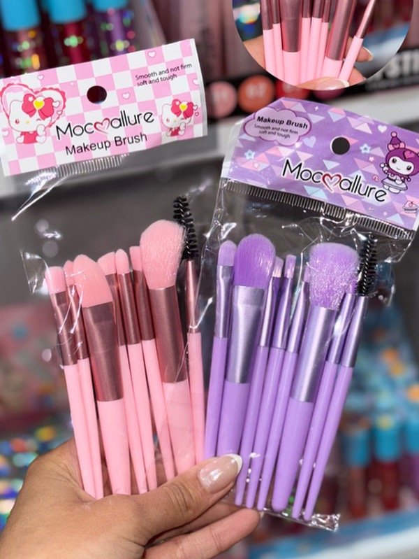 Producto - Set de 8 brochas de maquillaje rosa