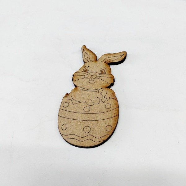 Producto - Conejito Simpatico de Pascuas con huevo para pintar MDF 8 y 10 cm