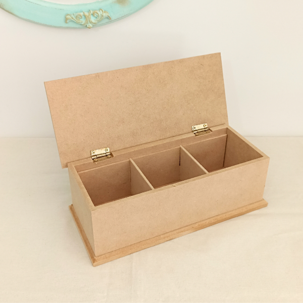 Producto - Caja de té tapa CIEGA x 3 div.