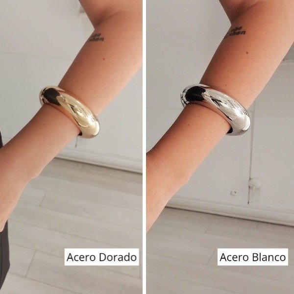 Producto - Pulsera bombe fina dor/plat. - 0