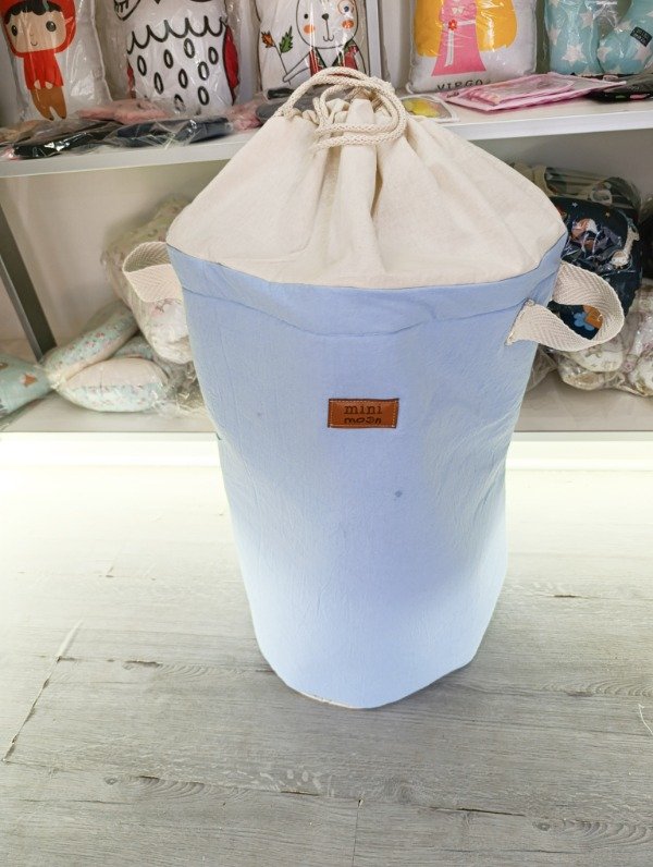 Producto - MAXI CESTO CON TAPA TUSSOR CELESTE