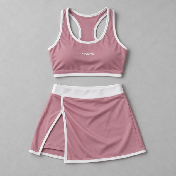 Producto - Conjunto top y pollera short modelo SET MSL rosa - 0