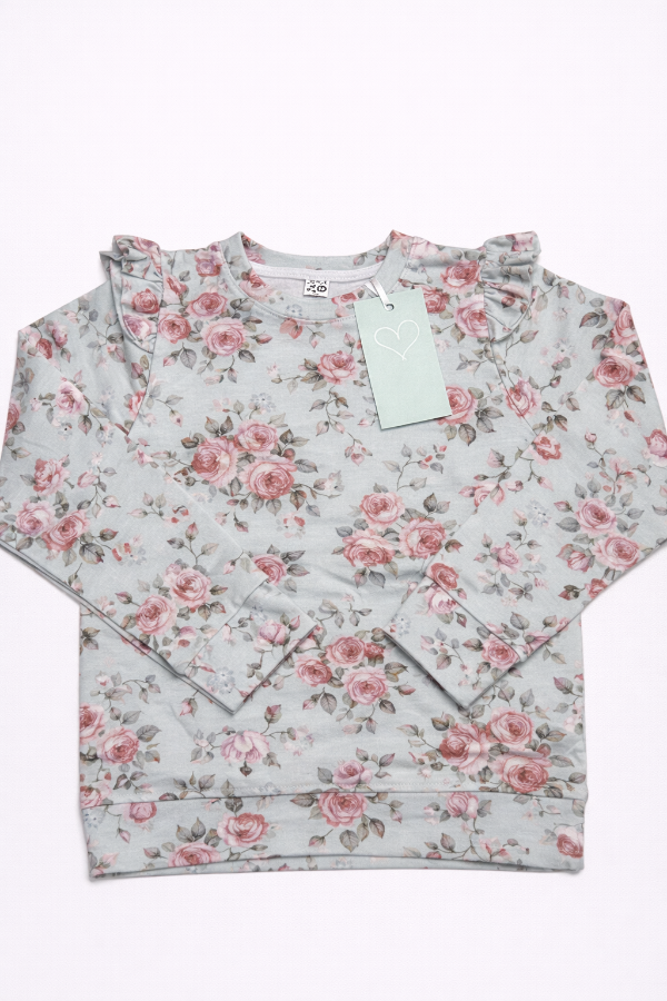 Producto - Buzo frisa elastizada Aqua flores