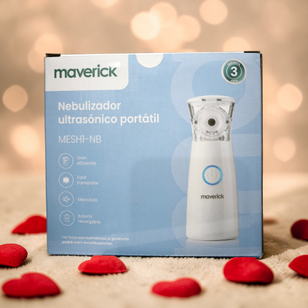 Producto - NEBULIZADOR ULTRASONICO MESH MAVERICK M102 A BATERIA
