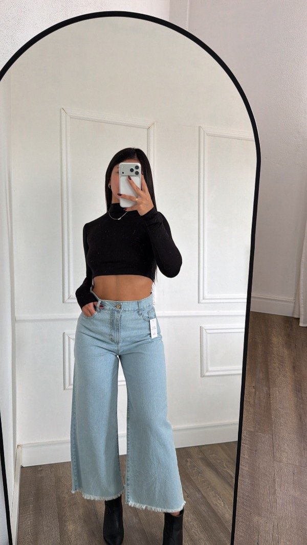 Producto - Jeans culotte celeste