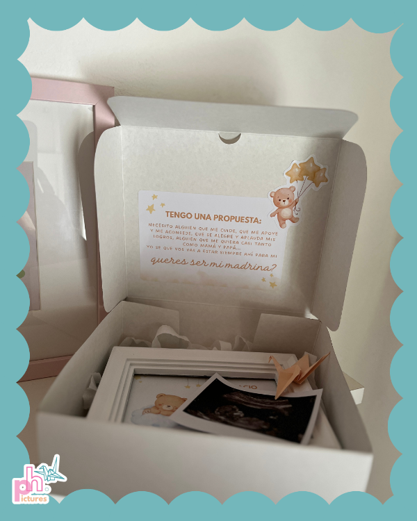 Producto - caja propuesta madrina/padrino + cuadro - 0