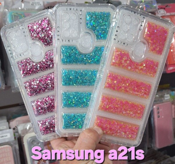 Producto - Fundas puffer glitter 360. Samsung a21s