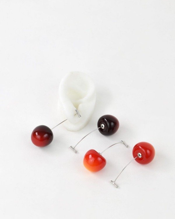 Producto - Aros Cereza Plateado