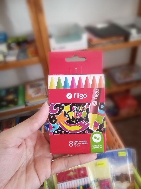 Producto - Crayones Filgo Pinto x8 uni. Fluo