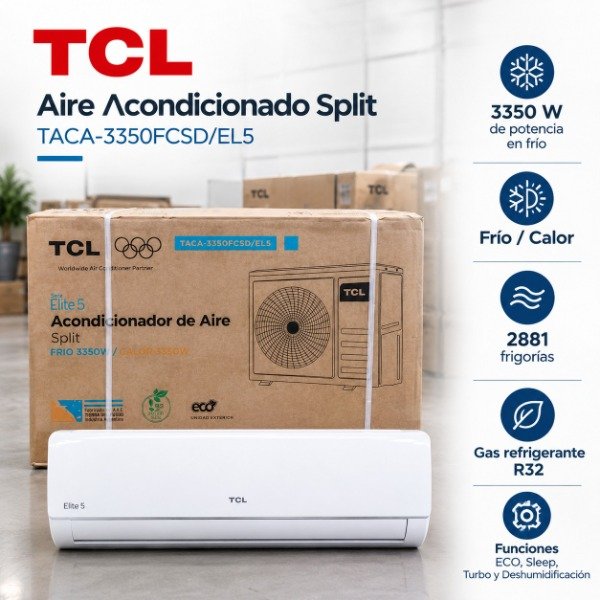 Producto - AIRE ACONDICIONADO TCL ELITE 5 TACA-3350FCSD/EL5