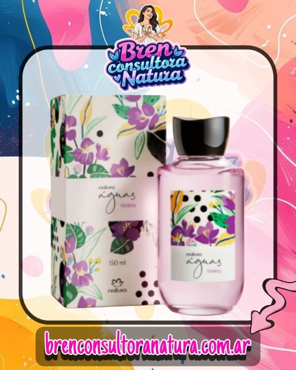 Producto - Colonia Águas de Natura Violeta fragancia femenina 150ml.