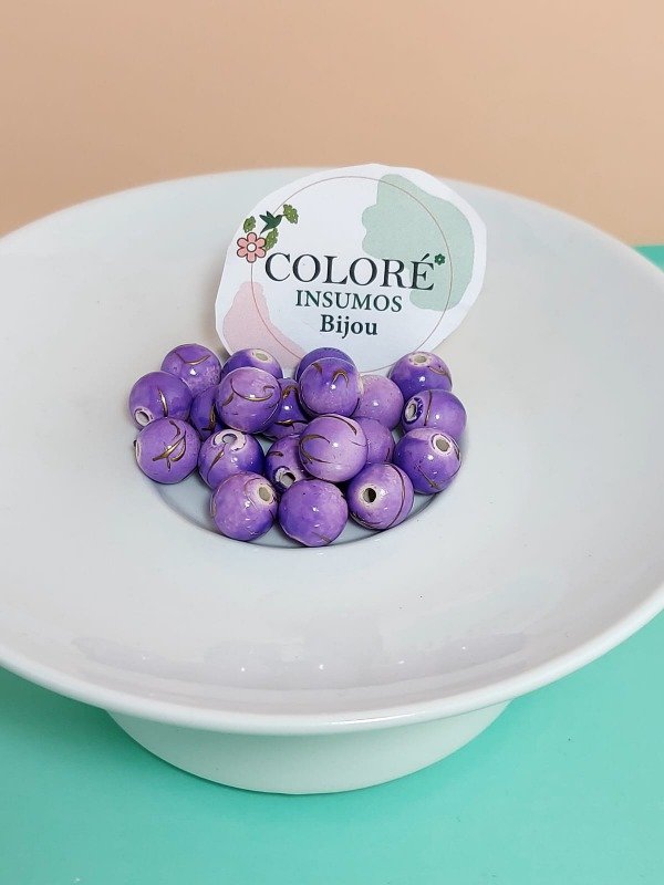 Producto - Cuentas Bolita Salpicada (Precio Por unidad)