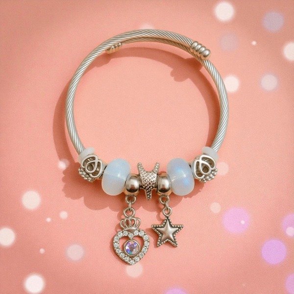 Producto - Pulsera Pandora Corazon Perlado Plata