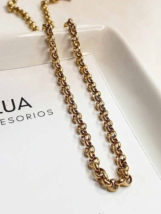 Producto - Cadena rolo - Acero dorado