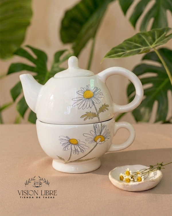 Producto - Set tetera + taza margaritas (Tea for one) - 1