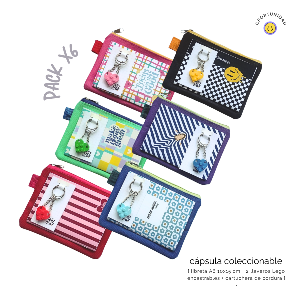 Producto - Kit Gift x6 Ideal para Reventa Libreta+Llavero+Cartuchera (sin logo)