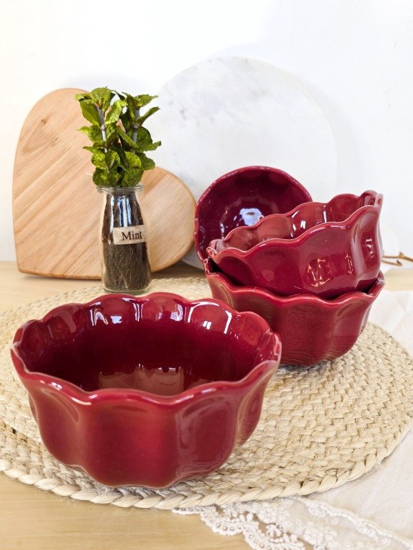 Producto - Bowl petalos bordó