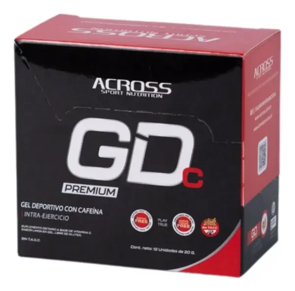 Producto - GEL DEPORTIVO ACROSS CON CAFEINA X24UNIDADES