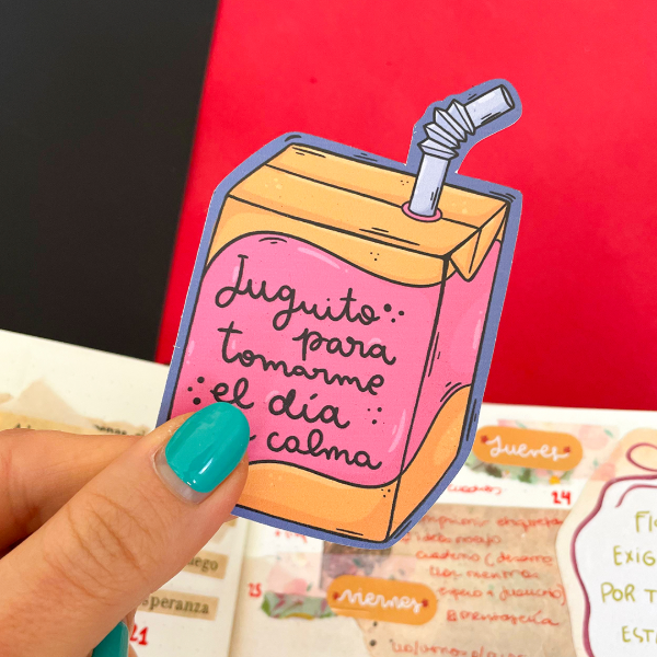 Producto - Sticker die cut Vinilo Juguito calma