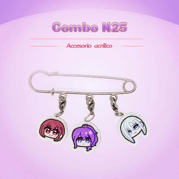 Producto - Combo N25 Ena, Mafuyu y Kanade (en alfiler de gancho)