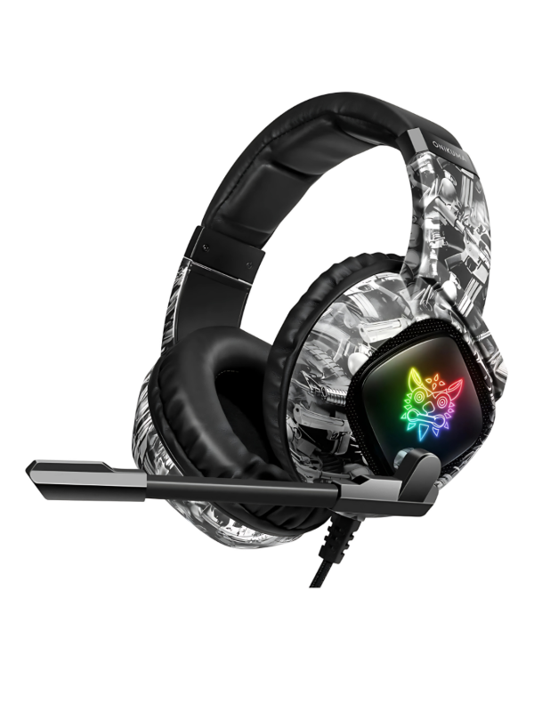 Producto - ONIKUMA K19 Gris Audífonos Gamer RGB para PC PS4 Xbox