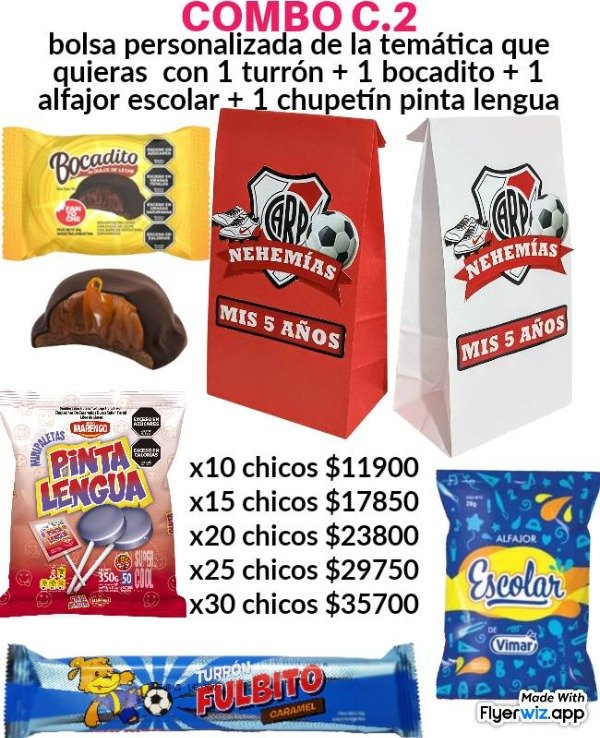 Producto - Combo C.2 bolsa con golosinas