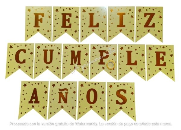 Producto - Banderin stars amarillo pastel