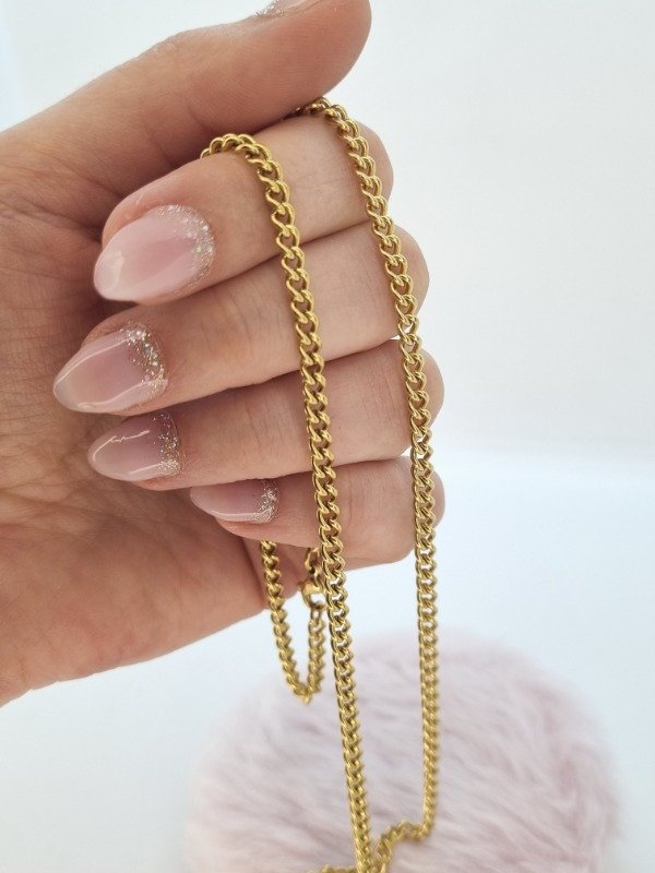 Producto - Cadena acero dorado yxx667 55cm