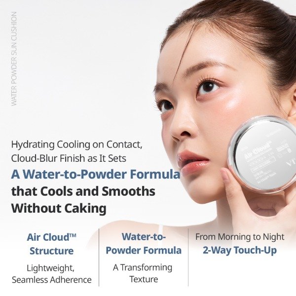 Producto - VT cOSMETICS Air Cloud Water Powder Sun Cushion (SPF 50+ PA++++) 12g - 6