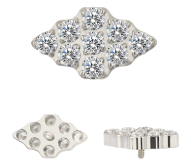 Producto - Labret rombo multizirconias