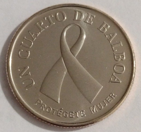 Producto - Panamá un cuarto de Balboa 2008 Lucha contra el cáncer de mama - 0